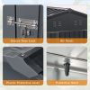 Outdoor Sheds 10FT x 10FT & Outdoor Storage Clearance, Metal Anti-Corrosion Utility Tool House with Lockable Door & Shutter Vents
