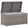 Patio Storage Box Poly Rattan 39.4"x19.7"x19.7" Gray