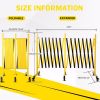 Metal Expandable Barricade, 23 Feet Retractable Fence Outdoor, Mobile Safety Barrier Gate, Easily Assembled Expanding Gate with Casters