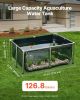 VEVOR Canvas Fish Pond, 126.8 Gal Above Ground Fish Pond, PVC Koi Tank with Clear Viewing Panel