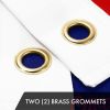 Combo Pack American USA Flag 2.5x4 Ft and Betsy Ross 1776 Flag 2.5x4 Ft Both Embroidered 300D Polyester Indoor Outdoor Brass Grommets