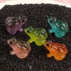 20pcs Vibrant Mixed Color Luminous Resin Frog Figurines - Decorative DIY Crafts for Home, Fairy Garden, Micro Landscape