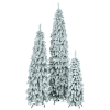 no provide self pick-up.8FT, 6FT, 4FT Pre-Lit Pencil Christmas Trees, 3-set Slim Artificial Christmas Tree With Snow Flocking