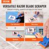 VEVOR Plastic Razor Blade Scraper, 2PCS Scraper Tool, 120PCS Plastic Blades, Cleaning Scraper Remover for Stickers, Decals, Adhesive, Labels