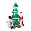 7.5FT Lighted Christmas Inflatable Decoration, Inflatable Christmas Tree with Santa and Snowman