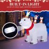 5FT Lighted Christmas Inflatable Decoration, Inflatable Polar Bear and Penguis