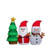 Set of 3 Lighted Santa and Snowman and Xmas Tree Christmas Decorations