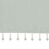 Lightweight Faux Silk Valance With Beads Dusty Aqua 50x26"