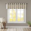 Fretwork Print Grommet Top Window Valance Beige/Grey 50x18"