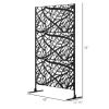 Messy Branch Room Divider: 6.5FT Metal Outdoor Privacy Screen with Stand