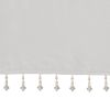 Lightweight Faux Silk Valance With Beads Silver 50x26"