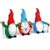 6.6 FT Lighted Christmas Inflatable Decoration, Inflatable Three Christmas Gnomes Elves