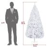 6 FT Artificial Christmas Tree with 800 Branch Tips and Sturdy Metal Stand, White