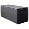 Garden Storage Box Dark grey and black 100% Polypropylene Large