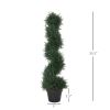 Topiary Artificial Cedar Tree 3ft Spiral Fake Plant Pre-potted Indoor Outdoor High-Quality