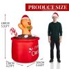 6.5FT Lighted Christmas Inflatable Decoration, Inflatable Gingerbread Man in Cup