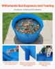 VEVOR Canvas Fish Pond, 448.8 Gal Capacity Above Ground Fish Pond, Foldable PVC Koi Tank, Round Goldfish Tank with Stable Frame and Drain Valve