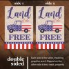 Garden Flag Land of the Free American Truck 12x18 Inch Printed Burlap Polyester Patriotic Decoration