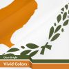 5 Pack Cyprus Cypriot Flag 3x5 Ft Printed 150D Polyester Country Flag Indoor Outdoor Vibrant Colors Brass Grommets Thicker and More Durable Than 100D