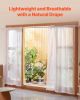 VEVOR Sheer Curtains, 84 inches Long, 2 Panels Set Sheer White Curtains, Each 52" W x 84" L, Dual Rod Pocket Installation