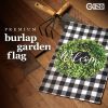 Garden Flag Welcome Wreath 12x18 Inch Printed Burlap Polyester Everyday Decoration