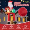 9.5ft Inflatable Sitting Santa Decor - 4 Built-in LED Lights 210T Polyester Quick Inflation Outdoor Xmas Decor