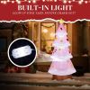 7.2FT Lighted Christmas Inflatable Decoration, Inflatable Pink Christmas Tree