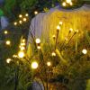 Solar Powered Firefly Lights - Upgraded Waterproof Outdoor Garden Lights with Warm White LEDs, Decorative Landscape Lighting for Yard, Patio, Pathway