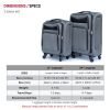 (20+24) Two-piece suitcase suitcase set Oxford trolley case without password lock universal wheel GRAY