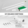 Combo Pack 6 Feet Tangle Free Spinning Flagpole White Italy Italian Flag 3x5 ft Printed 150D Brass Grommets Flag Included Aluminum Flag Pole