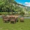 Patio Dining Chair with Armset Set of 2, HIPS Materialwith Imitation Wood Grain Wexture chair for Deck Pool Backyard, Teak