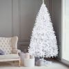 6 FT Artificial Christmas Tree with 800 Branch Tips and Sturdy Metal Stand, White