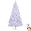 8 FT Pre-lit Artificial Christmas Tree, Hinged Xmas Pine Tree with 1500 Branch Tips, 500 Lights and Remote Control for Holiday Party Office Home