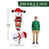 7.5FT Lighted Christmas Inflatable Decoration, Inflatable Hanging Santa & Reindeer & Snowman