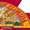 2 Pack: Florida FL State Flag 3x5 Ft Printed 150D Polyester 4 Corner Brass Grommets Vibrant Colors Perfect For Balcony More Durable Than 100D 75D Poly