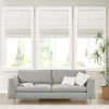 Linen Blend Light Filtering Cordless Roman Shade White 27x64"
