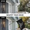Combo Pack Flag Pole 6 FT Black Tangle Free & Join or Die Black Flag 3x5ft 150D Printed Polyester