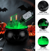 Halloween Floating Potion Bottle Decor with Witch Cauldron - 2-in-1 USB-Powered Green Mist Maker & 4 LED Lights, IPX8 Waterproof
