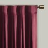 Pleat Curtain Panel with Tieback (Single) Burgundy 52x84"