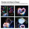 100 LEDs Solar String Lights Outdoor IP65 Waterproof Copper Wire String Lights Solar LED Fairy Lamps Wedding Party Festival Colorful Lighting
