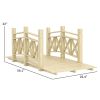 5' Wooden Garden Bridge Footbridge for Backyard Ponds, Creeks, Streams, Nature Wood