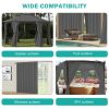 50 in. x 84 in. Indoor Outdoor Dark Gray Grommet Curtain (1 panel )