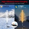 4Pack 7 Color Changing Solar Christmas Tree Lights Outdoor Optical Fiber Stake Lights Cedar Tree Lights with Topper Star IP44 Waterproof for Garden Ya