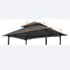 8x5Ft Grill Gazebo Replacement Canopy Only!!!! NO Metal Structure!!! Double Tiered BBQ Tent Roof Top Cover
