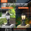 VEVOR Dusk to Dawn Outdoor Post Light, 15.75 in Height, Waterproof Lamp Post Light Fixture with 5.5 in Pier Mount Base Glass Shade