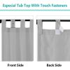 Grey Novelty Thermal Tab Top Blackout Curtain - 50 in. W x 84 in. L