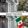 Combo Pack 6 Ft Tangle Free Spinning Flagpole White Mexico Mexican Flag 3x5 ft Printed 150D Brass Grommets (Flag Included) Aluminum Flag Pole
