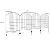 4-Pack Grid Design Metal Garden Fencing: Decorative Animal Barrier & Plant Border|