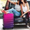 Hardshell Luggage Sets 3 Piece Gradient Color Expandable Suitcase with Spinner Wheels and TSA Lock Lightweight 20" 24" 28" Available,Purple and Pink