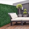 Milan Artificial Grass 12-Piece Set, 19.75" x 19.75", Dark Green - Soft Feel & Drainage